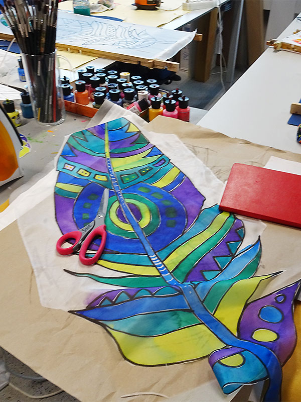 Fondation Les Eglantines -Vevey - Atelier peinture sur soie