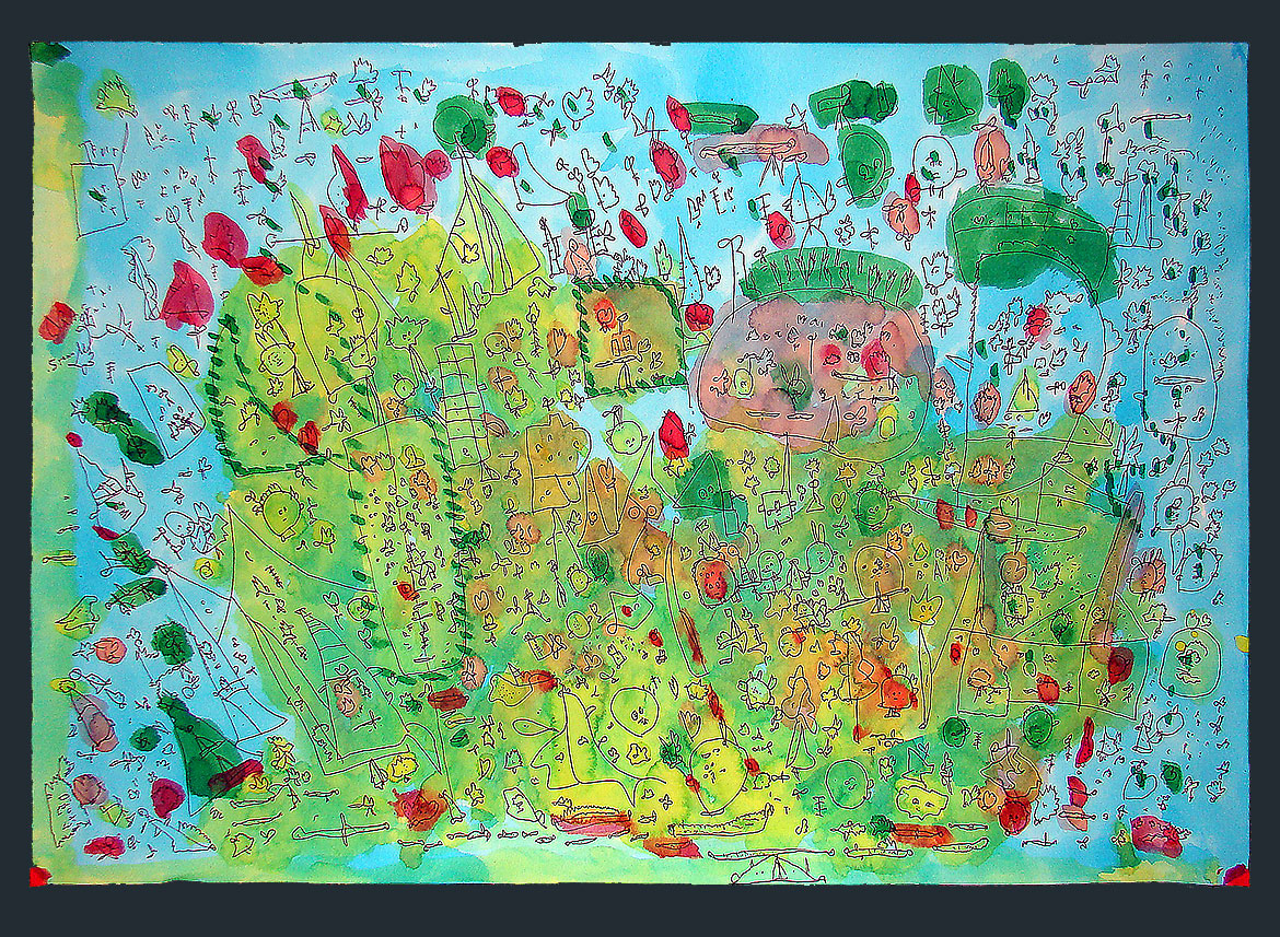 Fondation les Eglantines - Peinture à l'encre