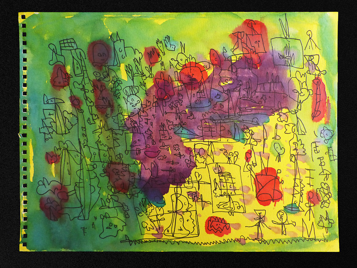 Fondation les Eglantines - Peinture à l'encre