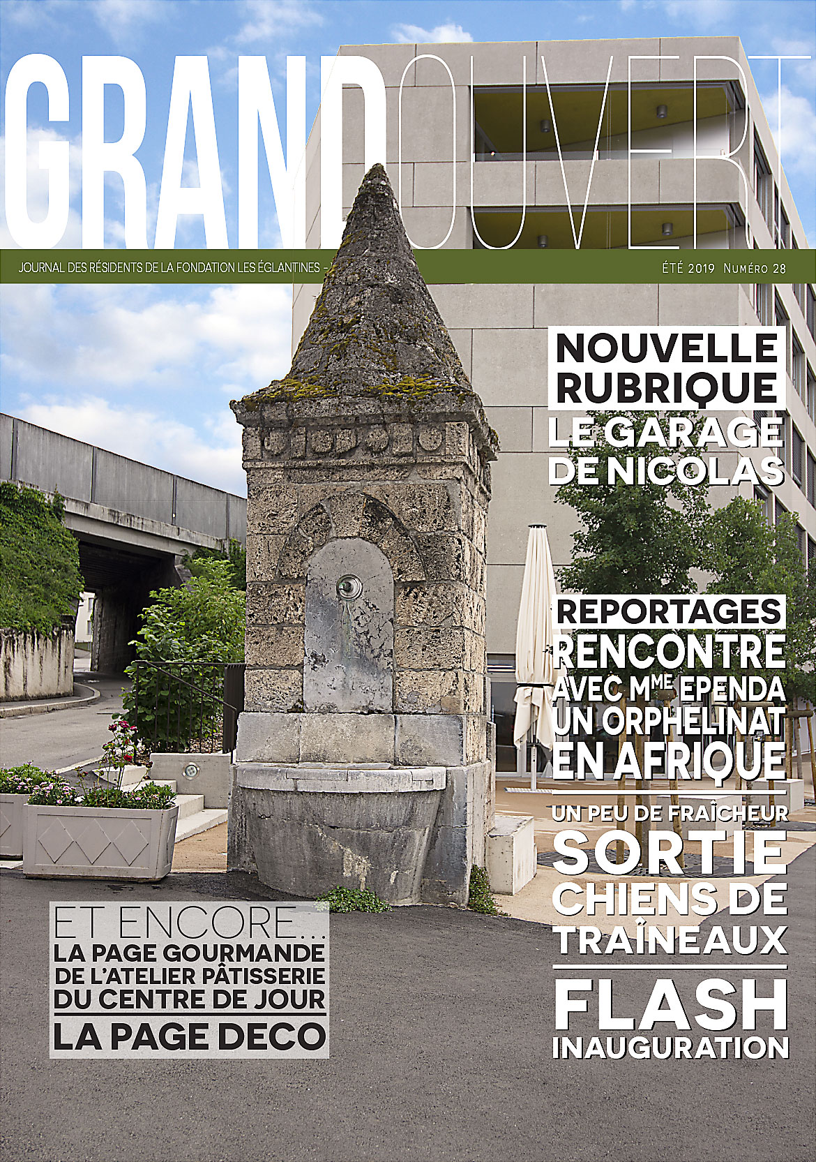 Fondation les Eglantines - Couverture du Journal Grand Ouvert N° 28