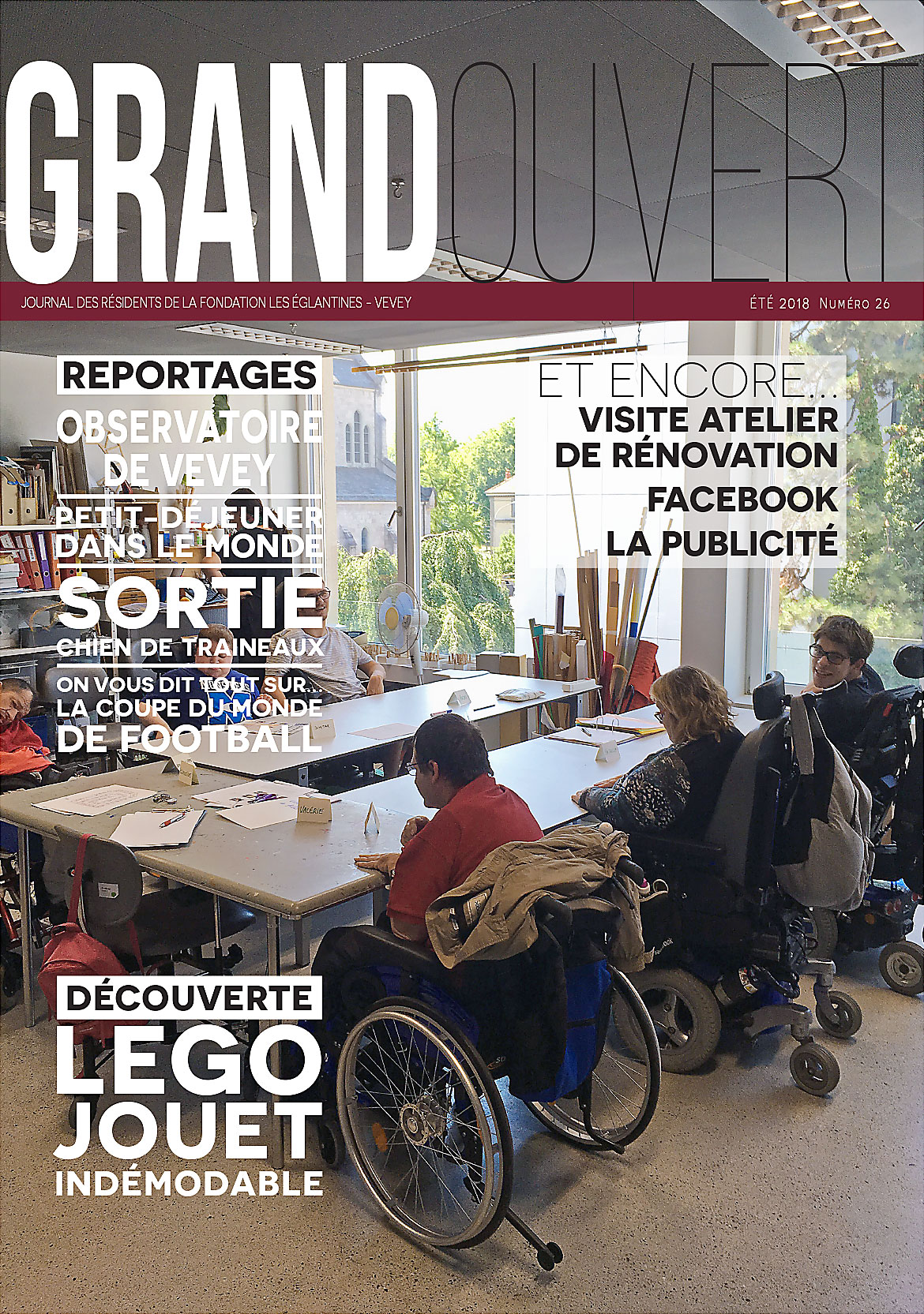 Fondation les Eglantines - Couverture du Journal Grand Ouvert N° 26