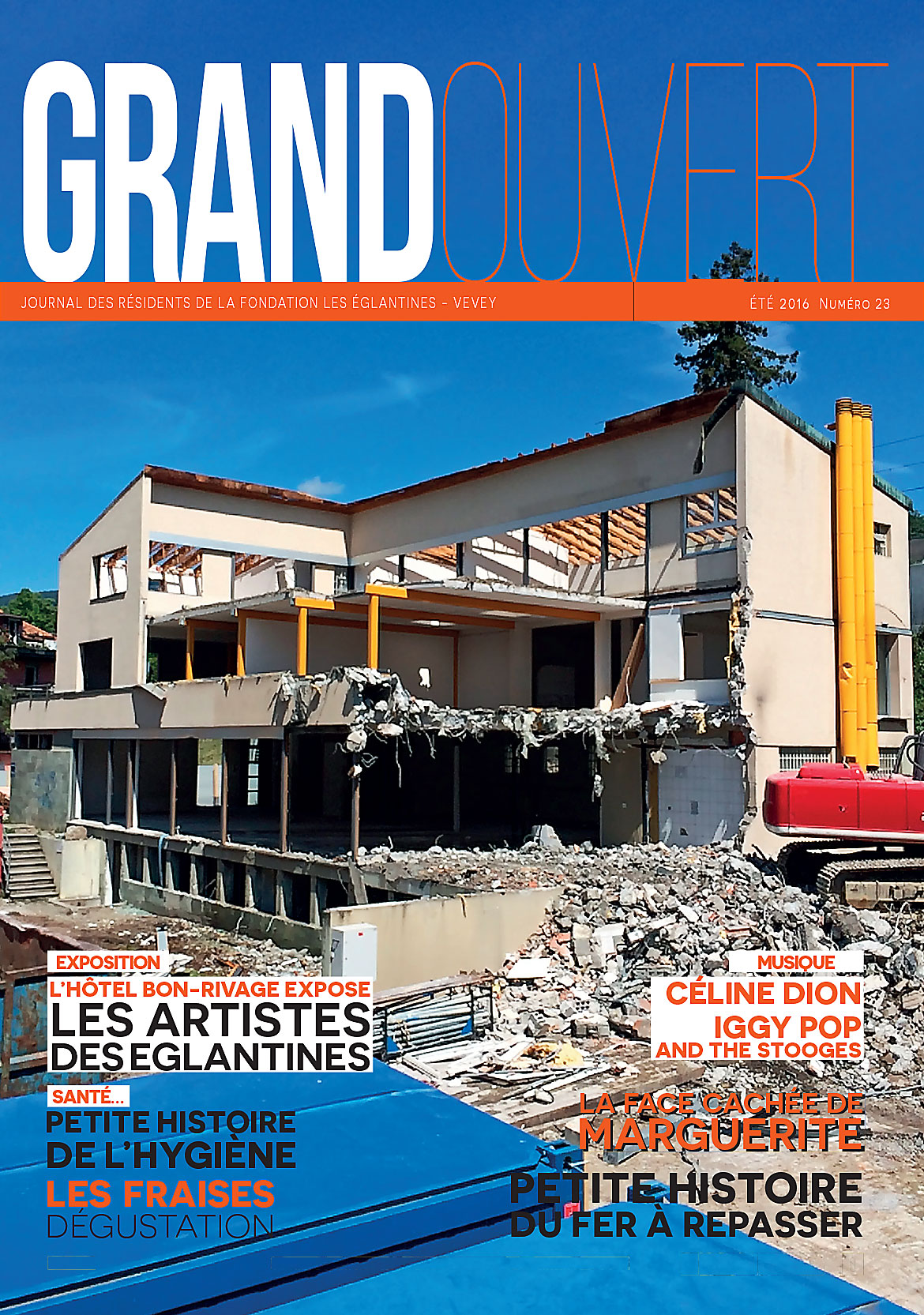 Fondation les Eglantines - Couverture du Journal Grand Ouvert N° 23
