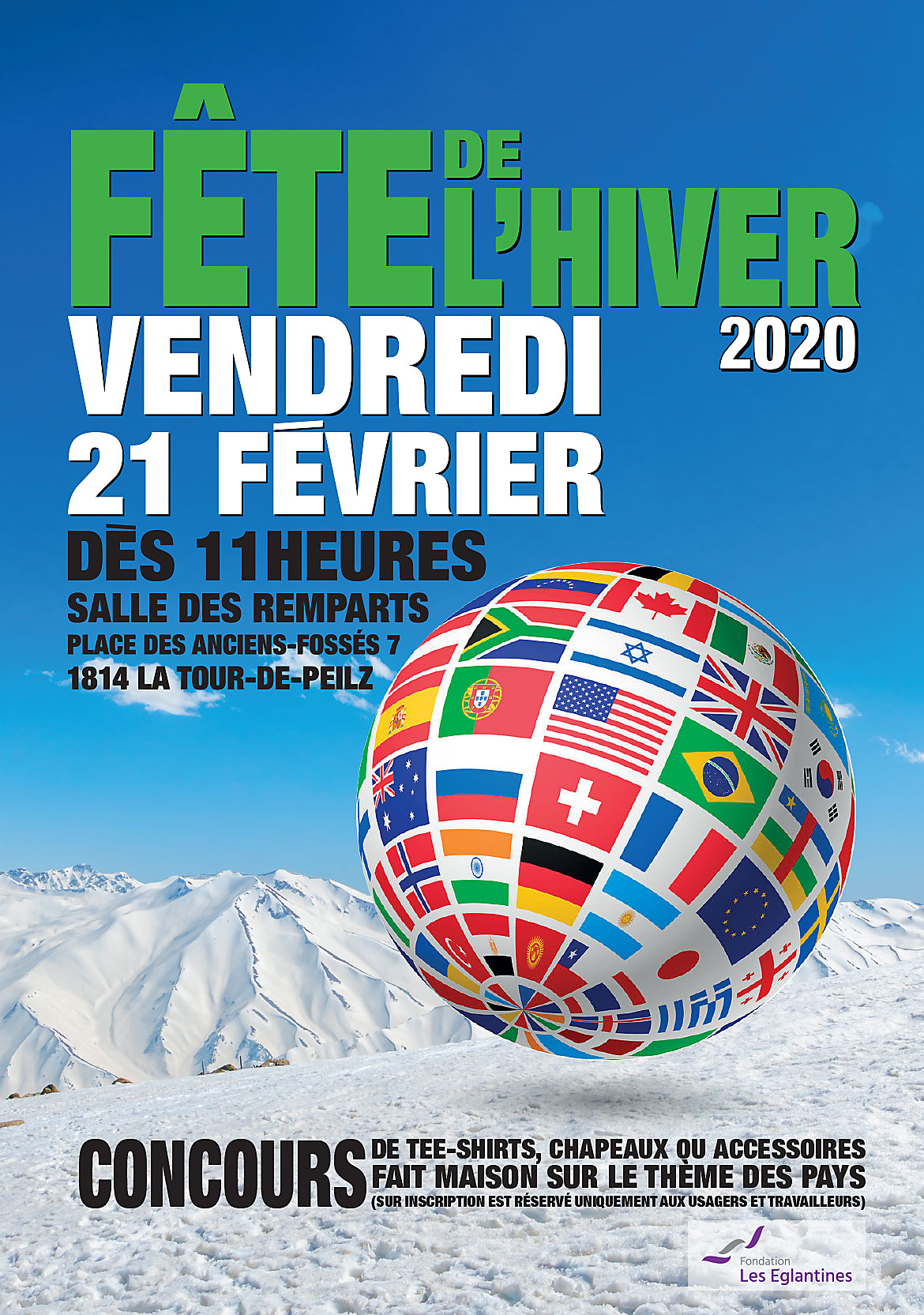 Fondation les Eglantines - Affiche Fête de l'Hiver 2020