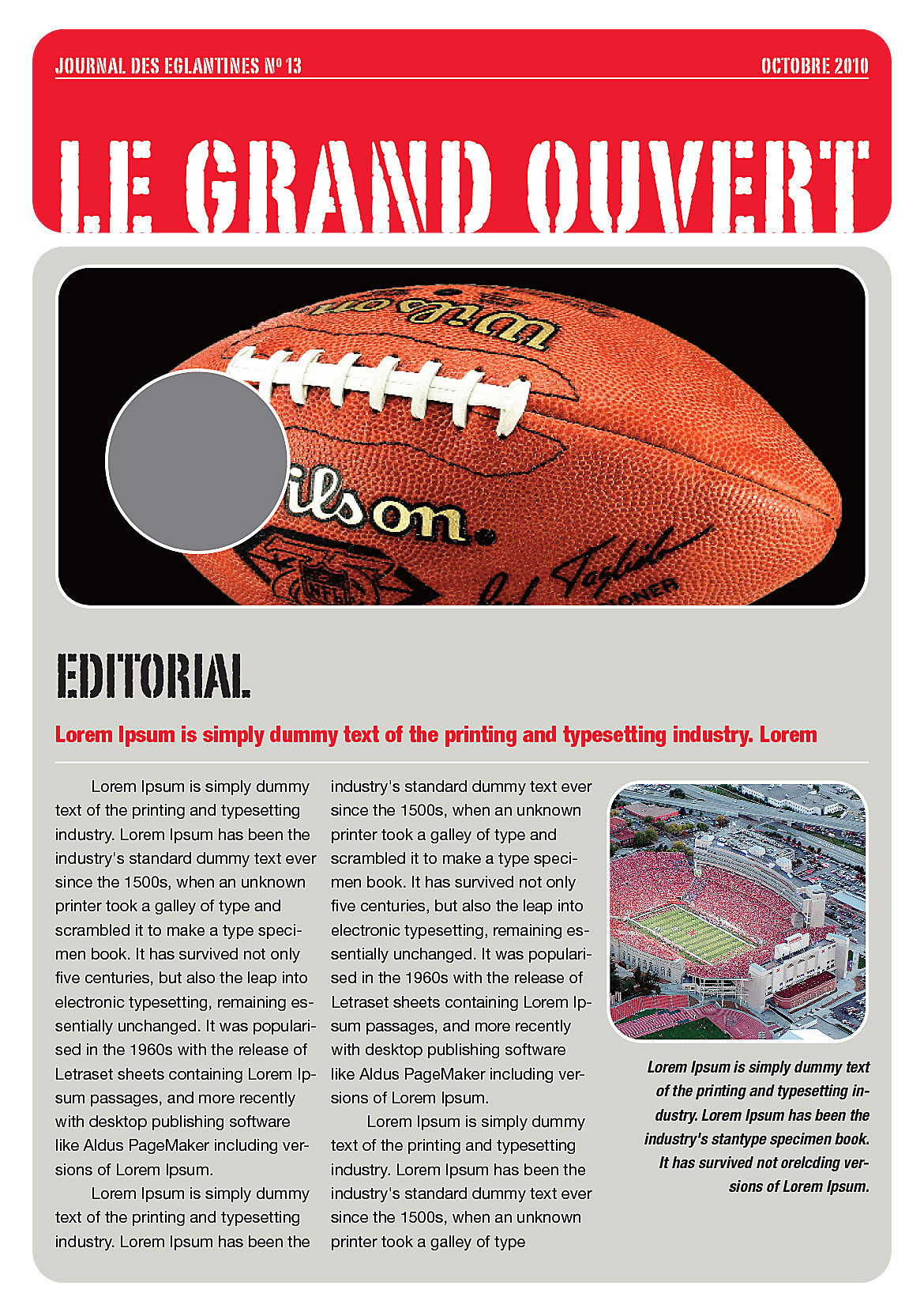 Fondation les Eglantines - Couverture du Journal Grand Ouvert N° 13