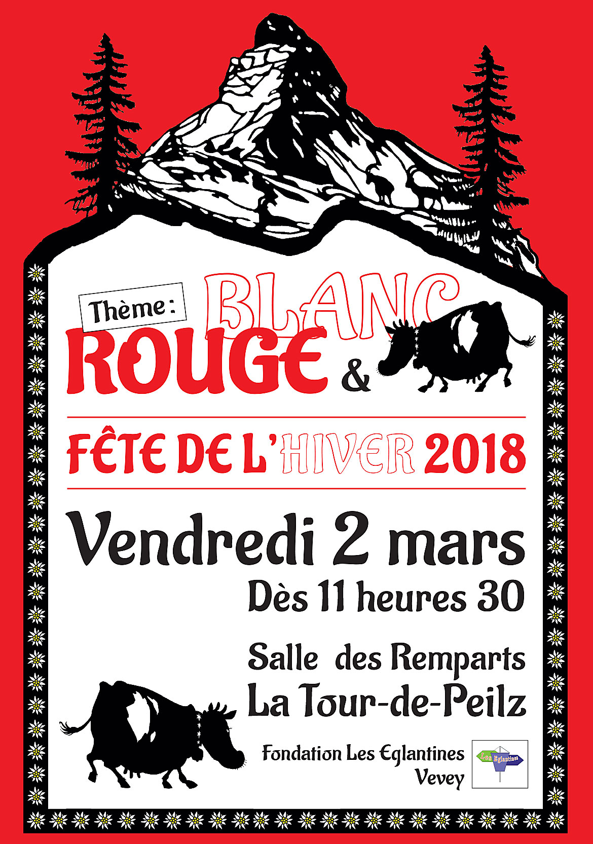Fondation les Eglantines -Affiche Fête de l'hiver 2018