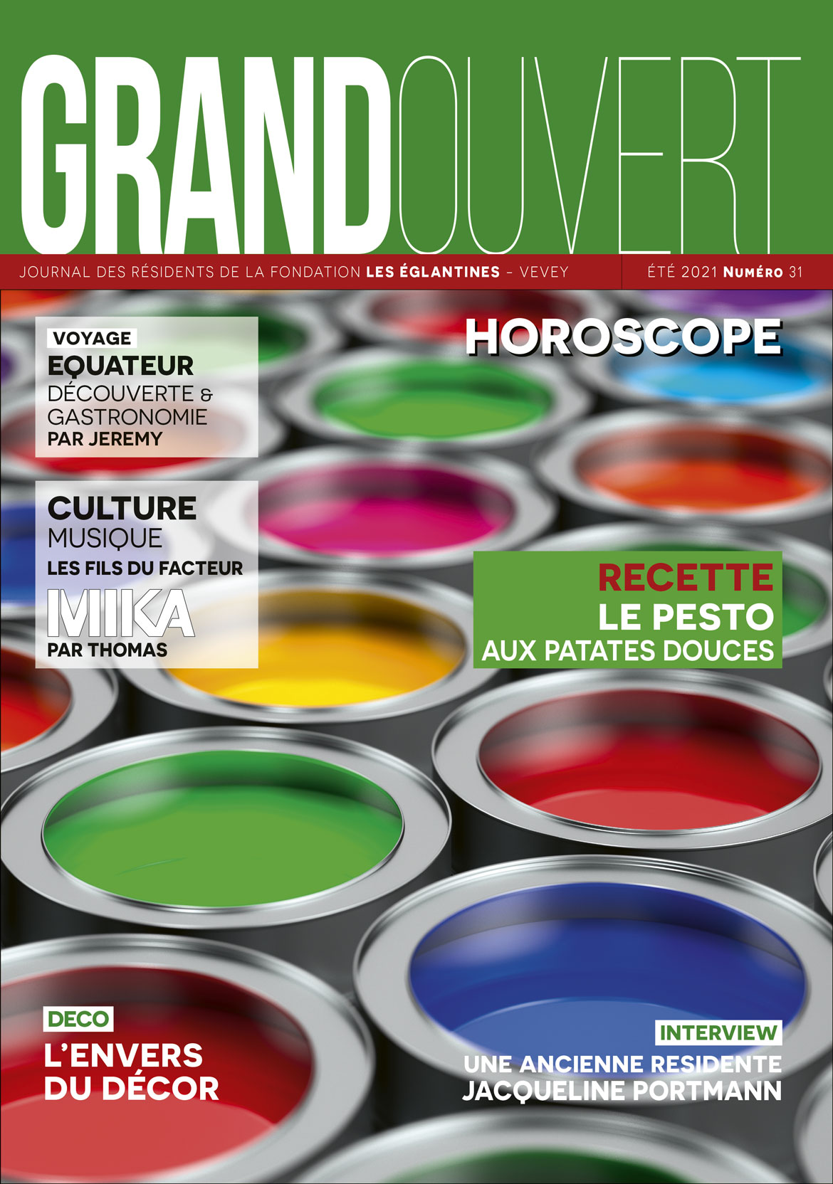 Fondation les Eglantines - Couverture du Journal Grand Ouvert N° 31