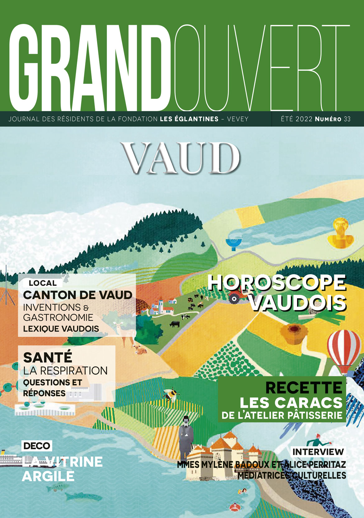 Fondation les Eglantines - Couverture du Journal Grand Ouvert N° 33