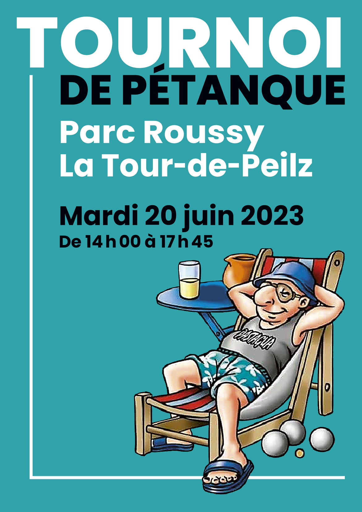 Fondation les Eglantines - Affiche Tournoi de Pétanque 2023