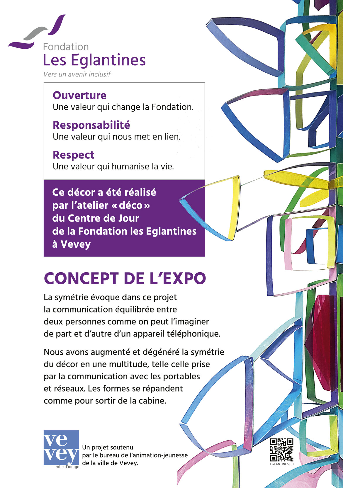 Fondation les Eglantines - Affiche Cabine téléphonique 2023