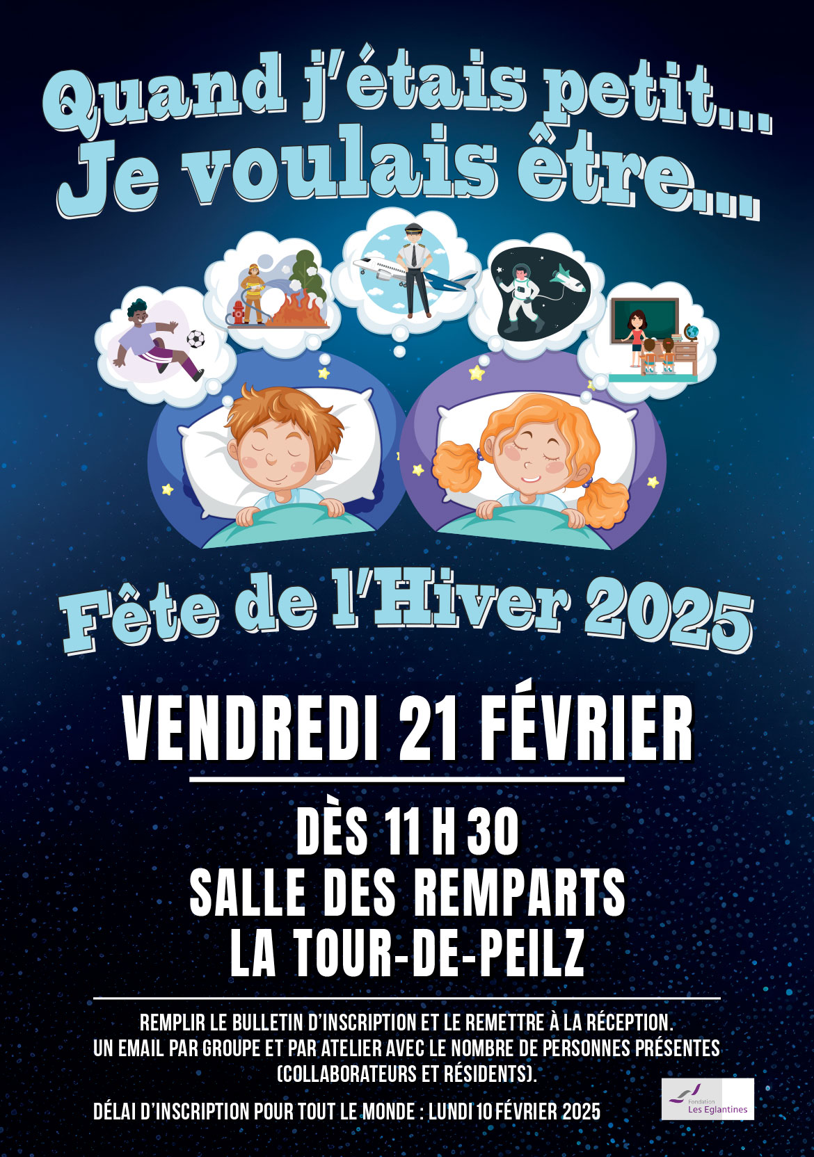 Fondation les Eglantines - Affiche Fête de l'Hiver 2025