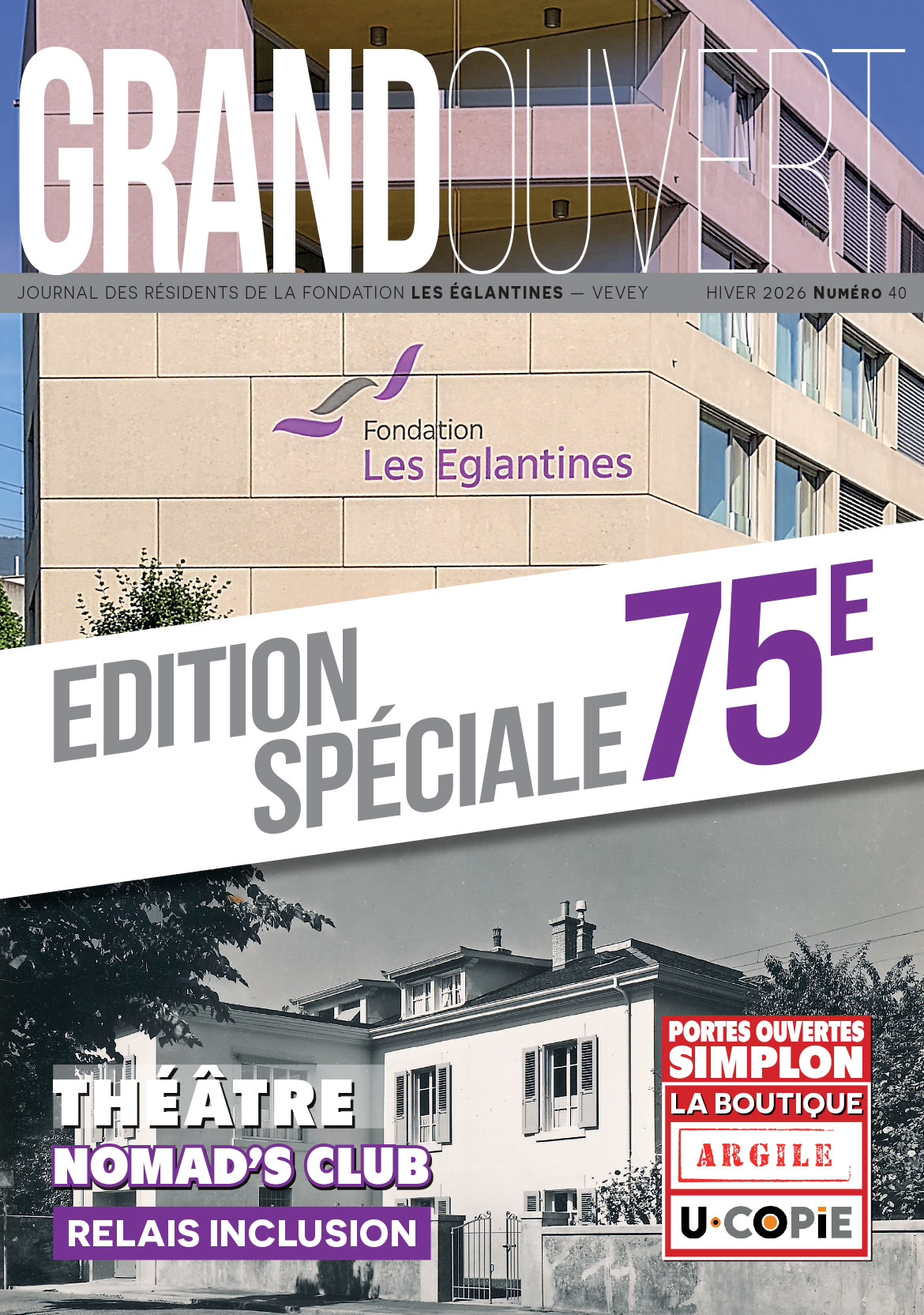 Fondation les Eglantines - Couverture du Journal Grand Ouvert N° 35