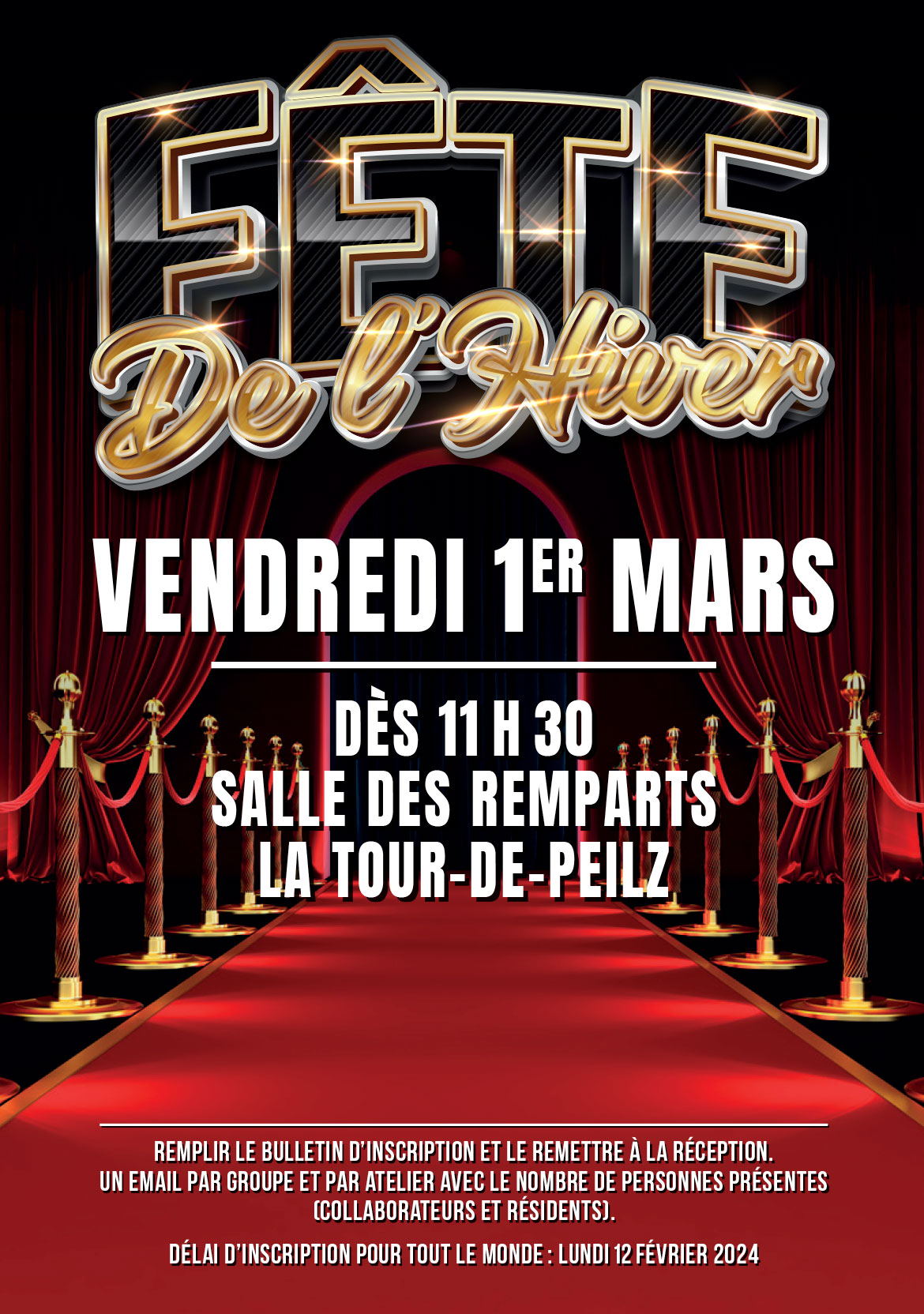 Fondation les Eglantines - Affiche Fête de l'Hiver 2024