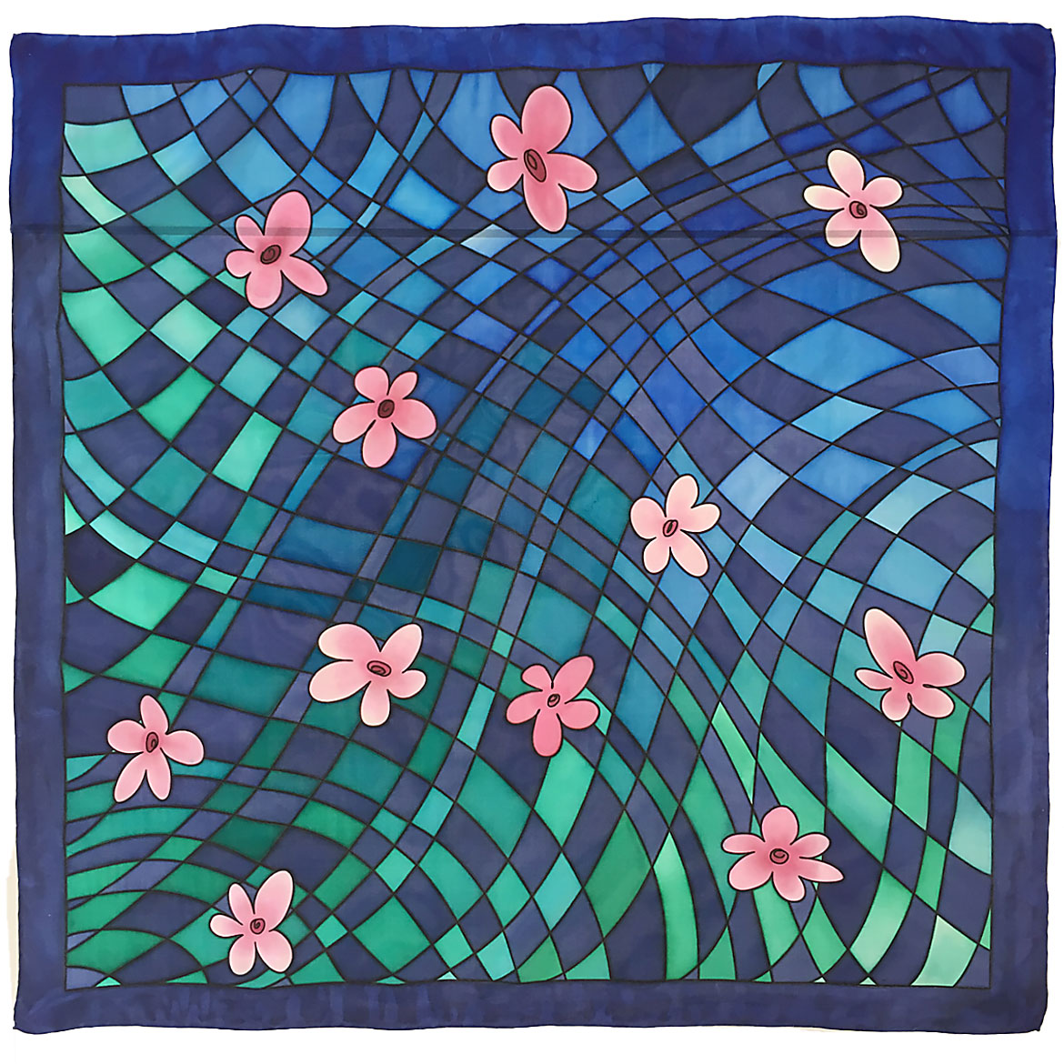 Fondation les Eglantines - Foulard en peinture sur soie