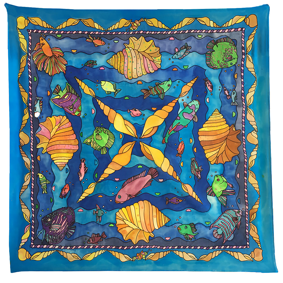 Fondation les Eglantines - Foulard en peinture sur soie