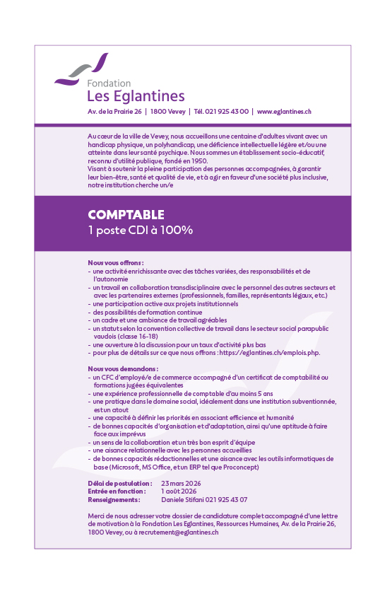 Comptable - Poste CDI à 100 %
